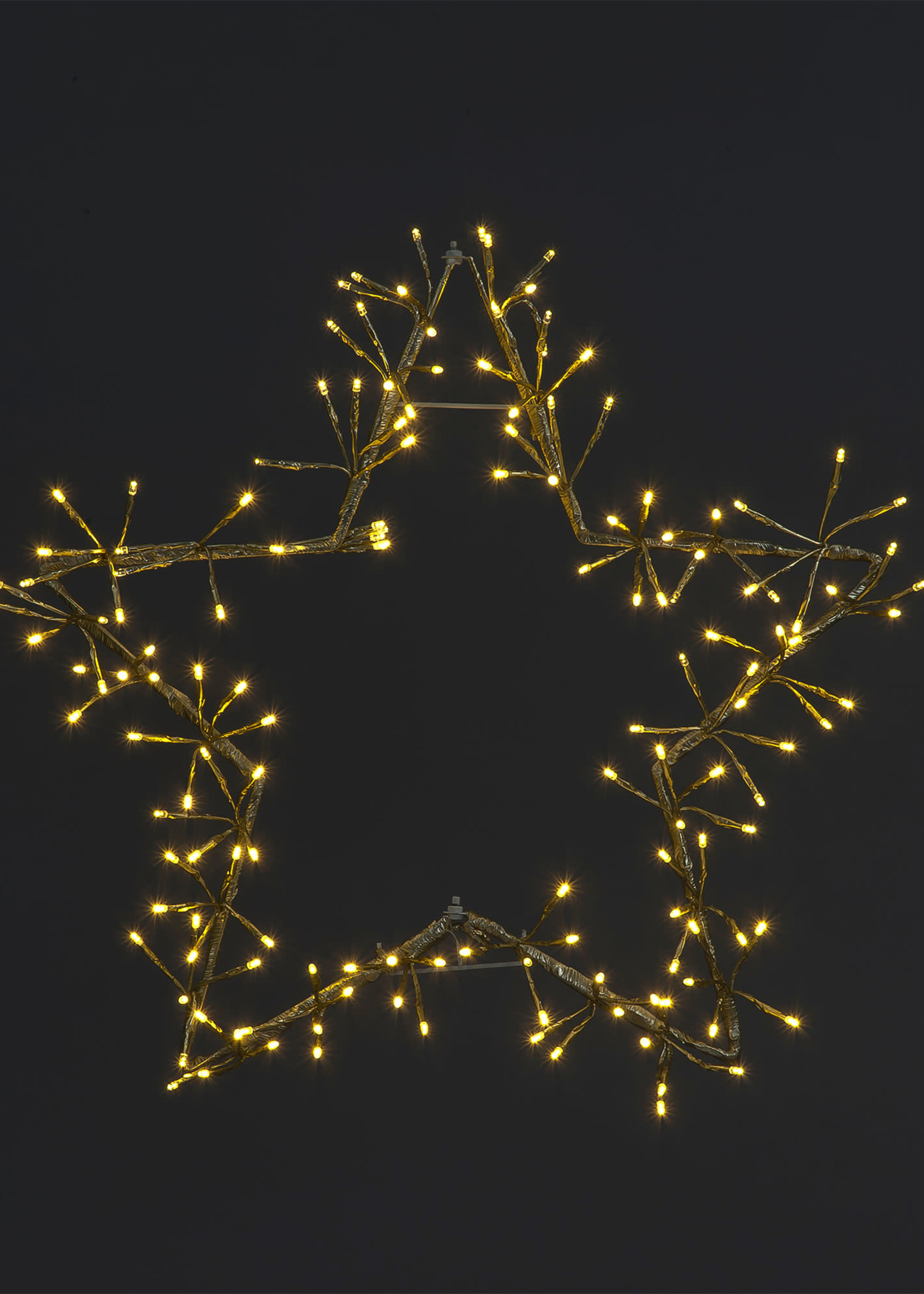 Snowtime Foldable Champagne Gold Star 150 LED Lights