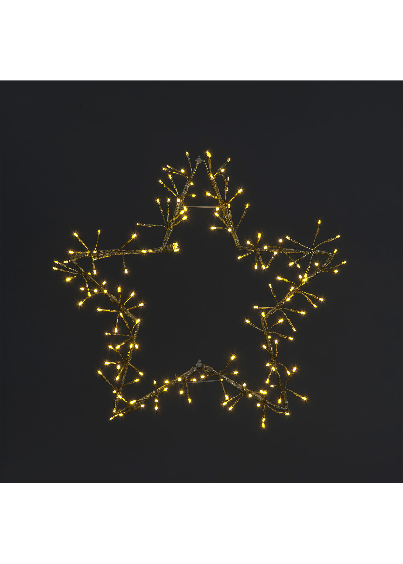 Snowtime Foldable Champagne Gold Star 150 LED Lights