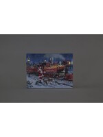 Snowtime Santa Express Light Up Canvas 40x30cm