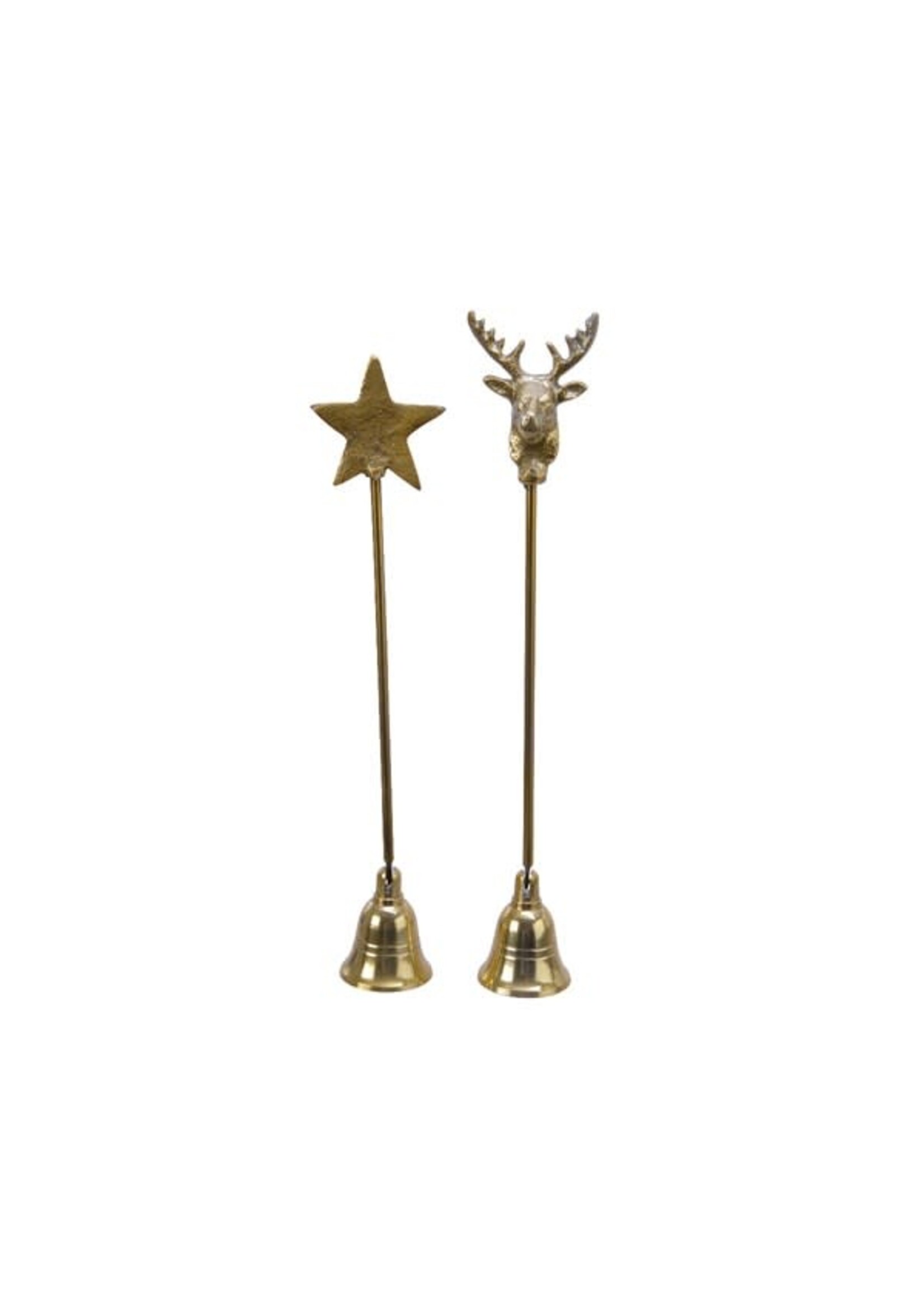 Decoris Gold coloured Candle Snuffer Star or Deer - Price for one