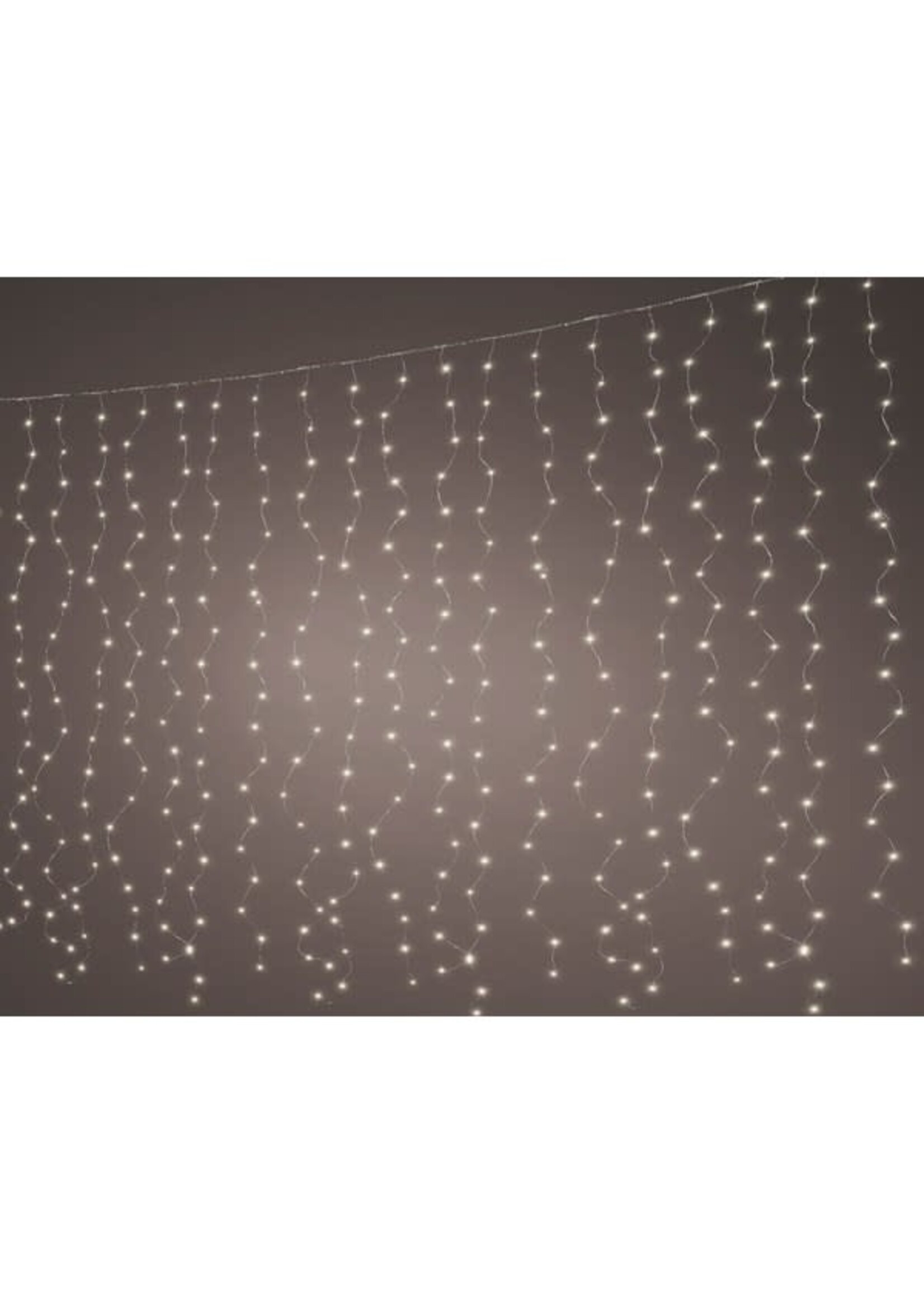 Lumineo Warm White Curtain LED Pin Wire Light 1.9 x 2m Indoor/Outdoor