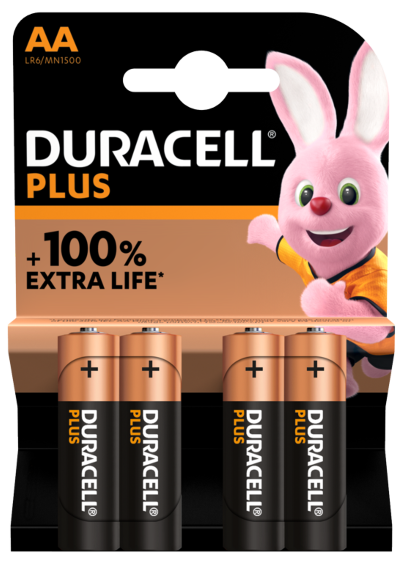 Duracell Plus Batteries AA 4 Pack