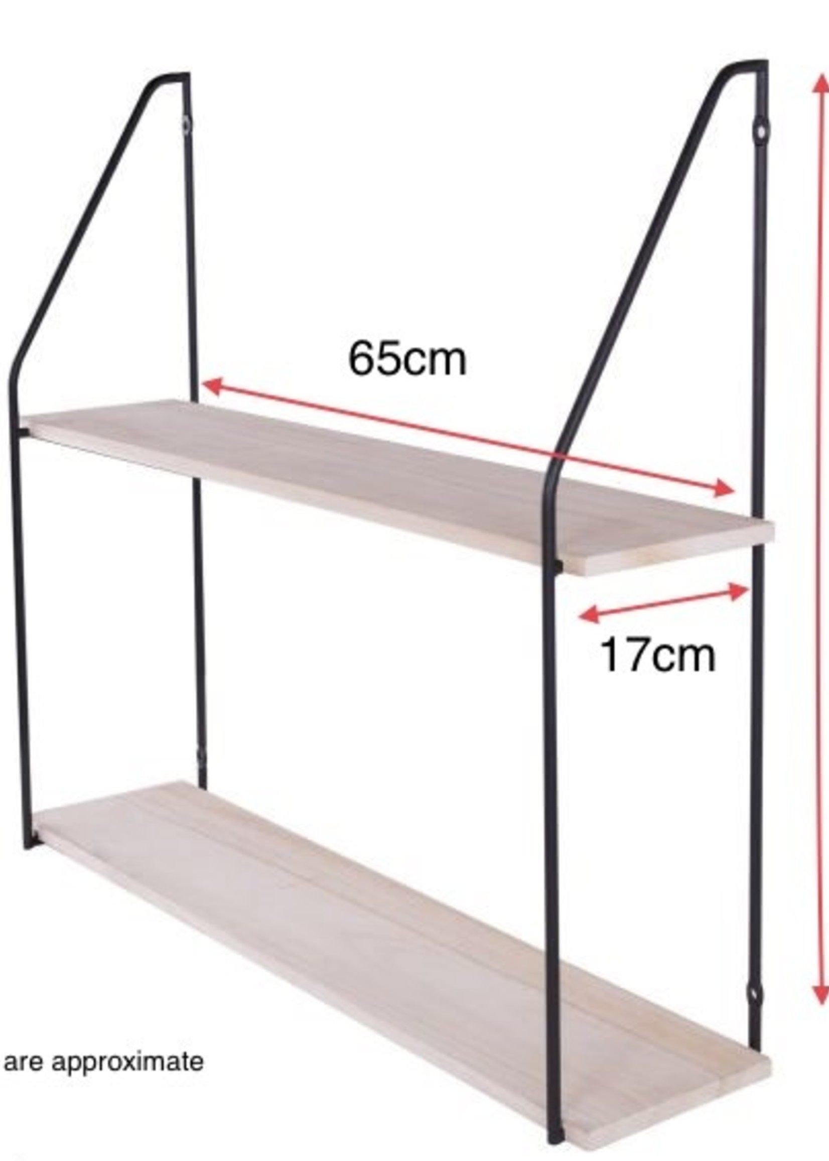 Kaemingk Iron and wood shelving unit