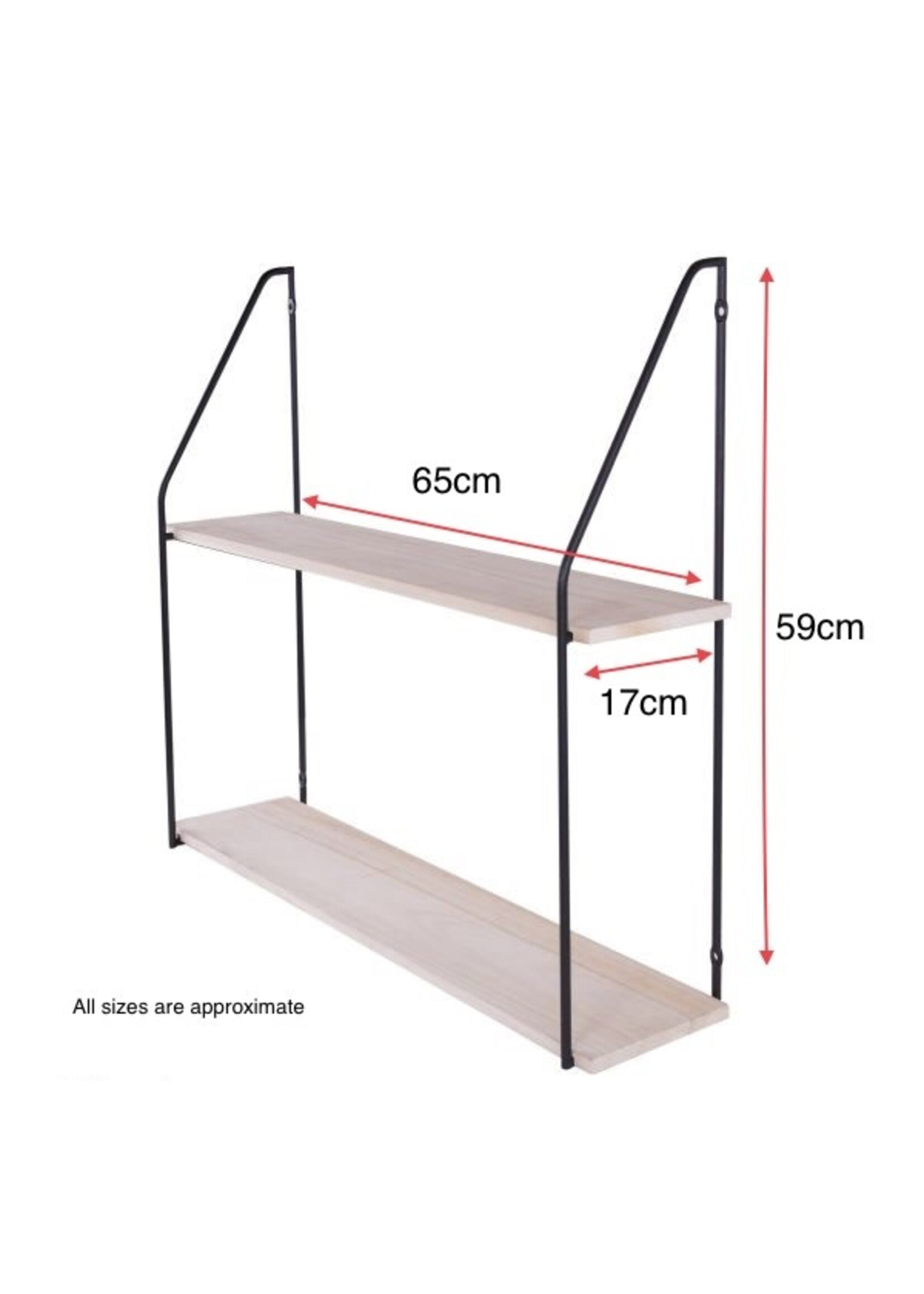 Kaemingk Iron and wood shelving unit