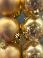 Shatterproof Baubles in Gold colour with matt & shinny finish set of 12  60mm