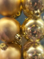 Shatterproof Baubles in Gold colour with matt & shinny finish set of 12  60mm