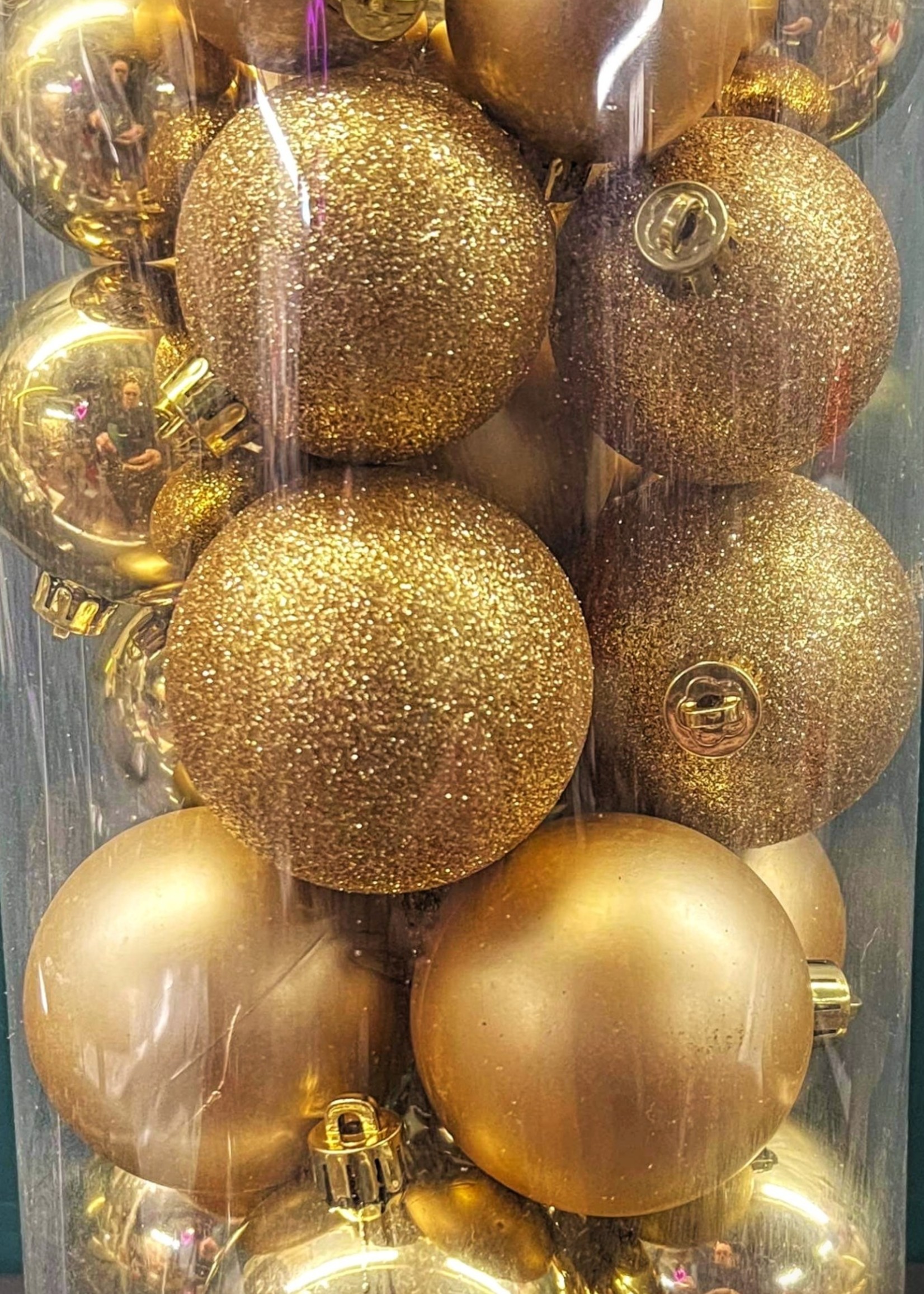 Shatterproof Mixed Baubles Pack 34 -Light Gold