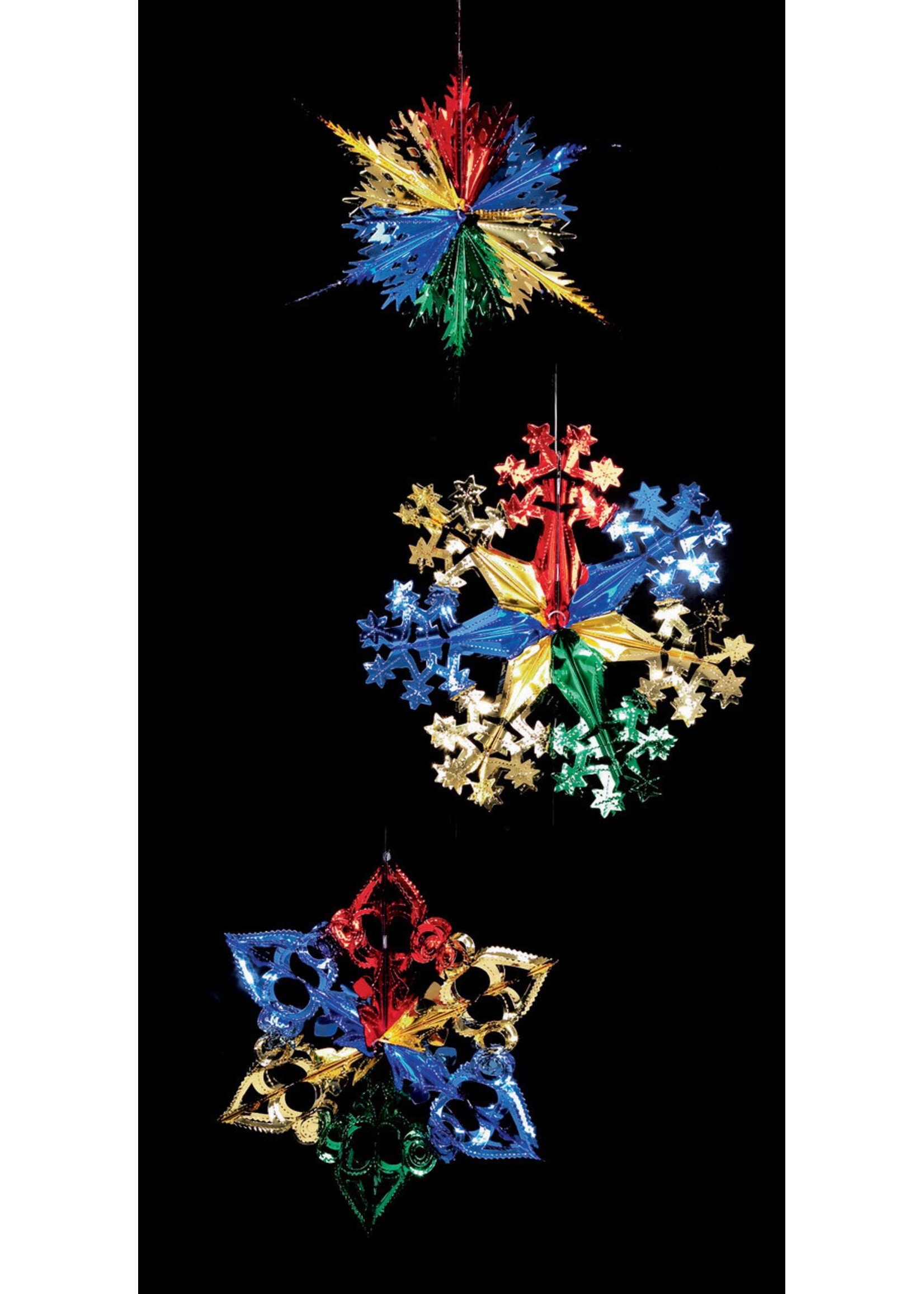 Premier Foil Decoration - Green / red / gold and Blue 40 cm