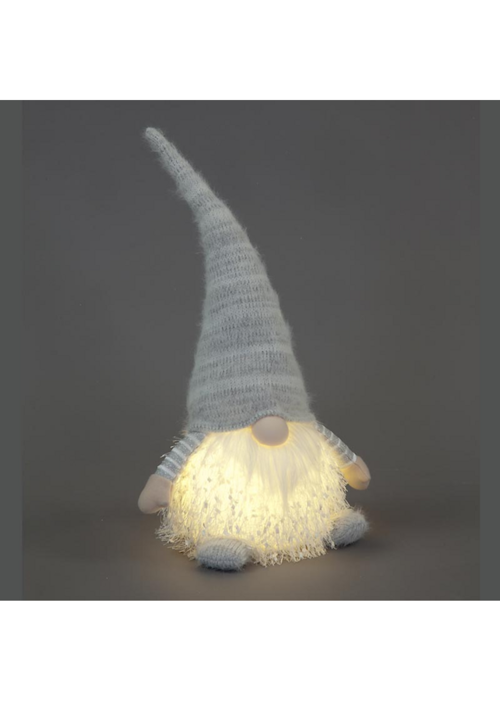 Snowtime LED Light Up Grey Santa 47cm