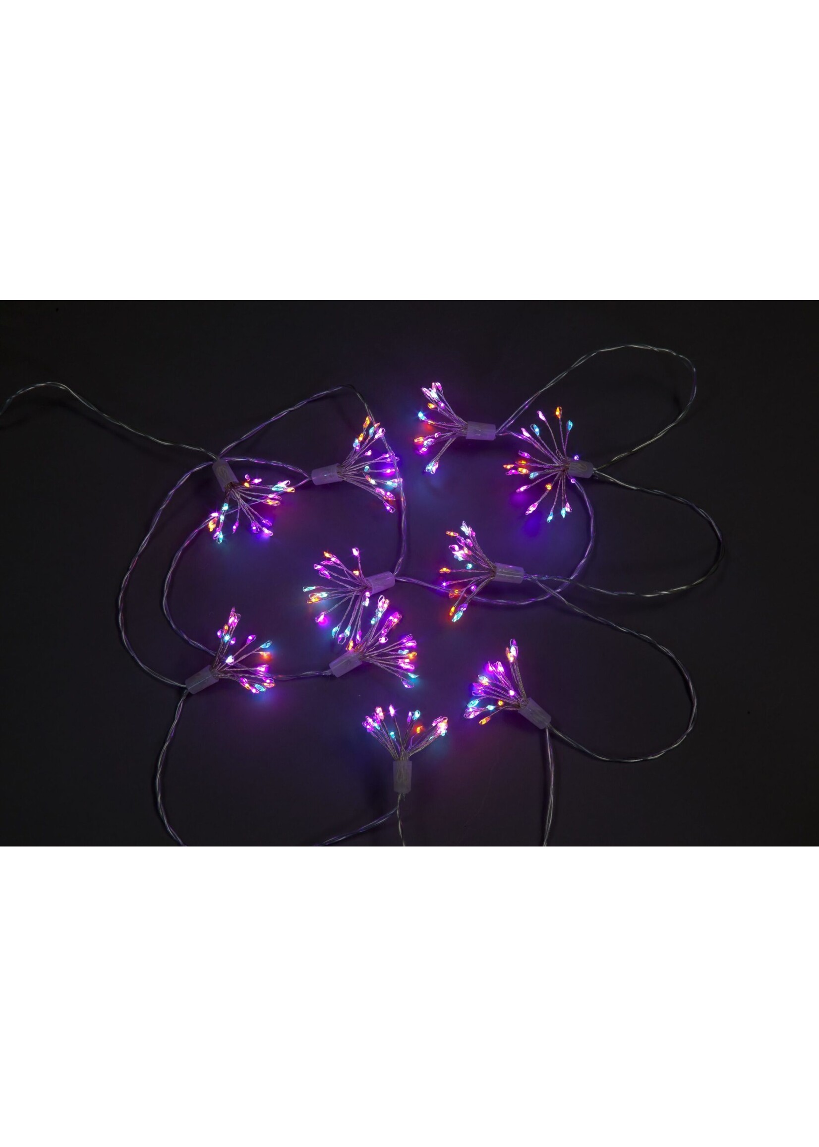 Snowtime Starburst 10 LED Lights Multi Colour Battery