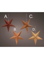 Lumineo Hanging Wood Look LED Light Star