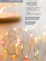 Premier Red & Vintage Gold 100 Micro Pin  LED Lights Indoor/Outdoor - battery operated