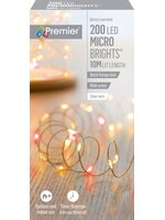 Premier Red & Vintage Gold 200 Micro Pin  LED Lights Indoor/Outdoor