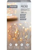Premier Vintage Gold 200 Micro Pin  LED Lights Indoor/Outdoor