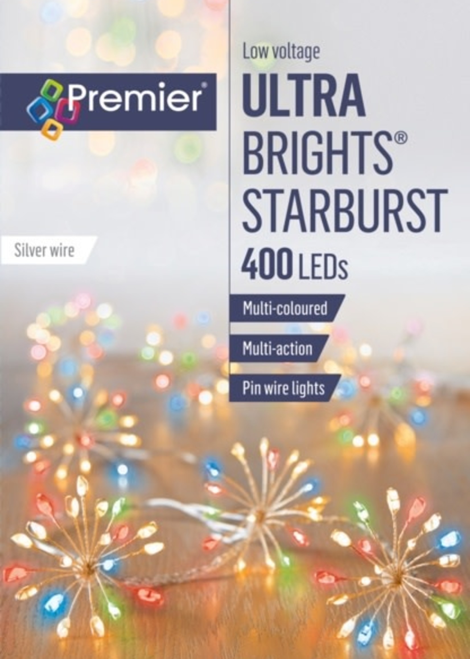 Premier Starburst String lights Multi Colour 400 LED Multi Action