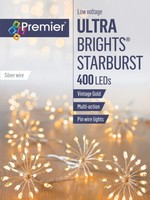 Premier Starburst String lights Vintage Gold 400 LED Multi Action