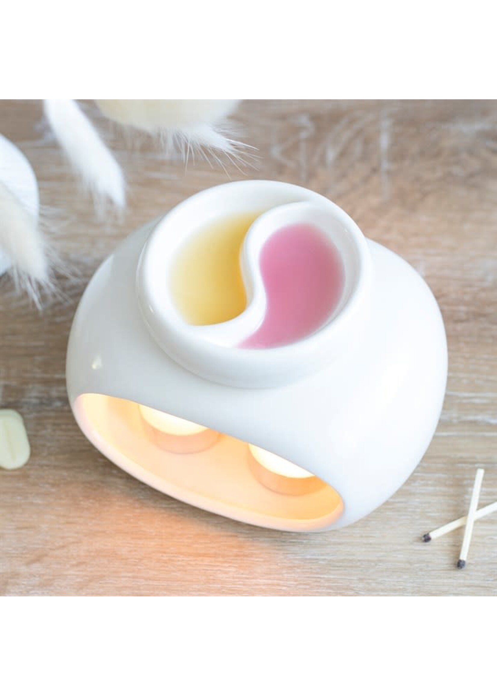 Something Different White Double Oil Burner