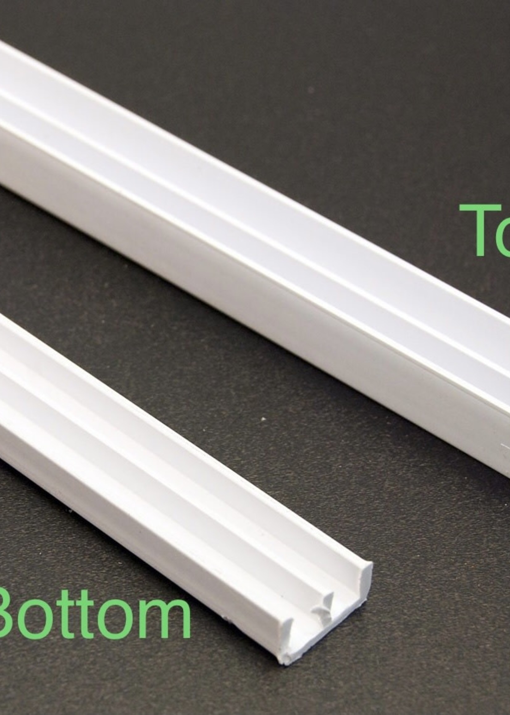 Easyfix Double Track Bottom  White 6mm x 1.83m *CLEARANCE*