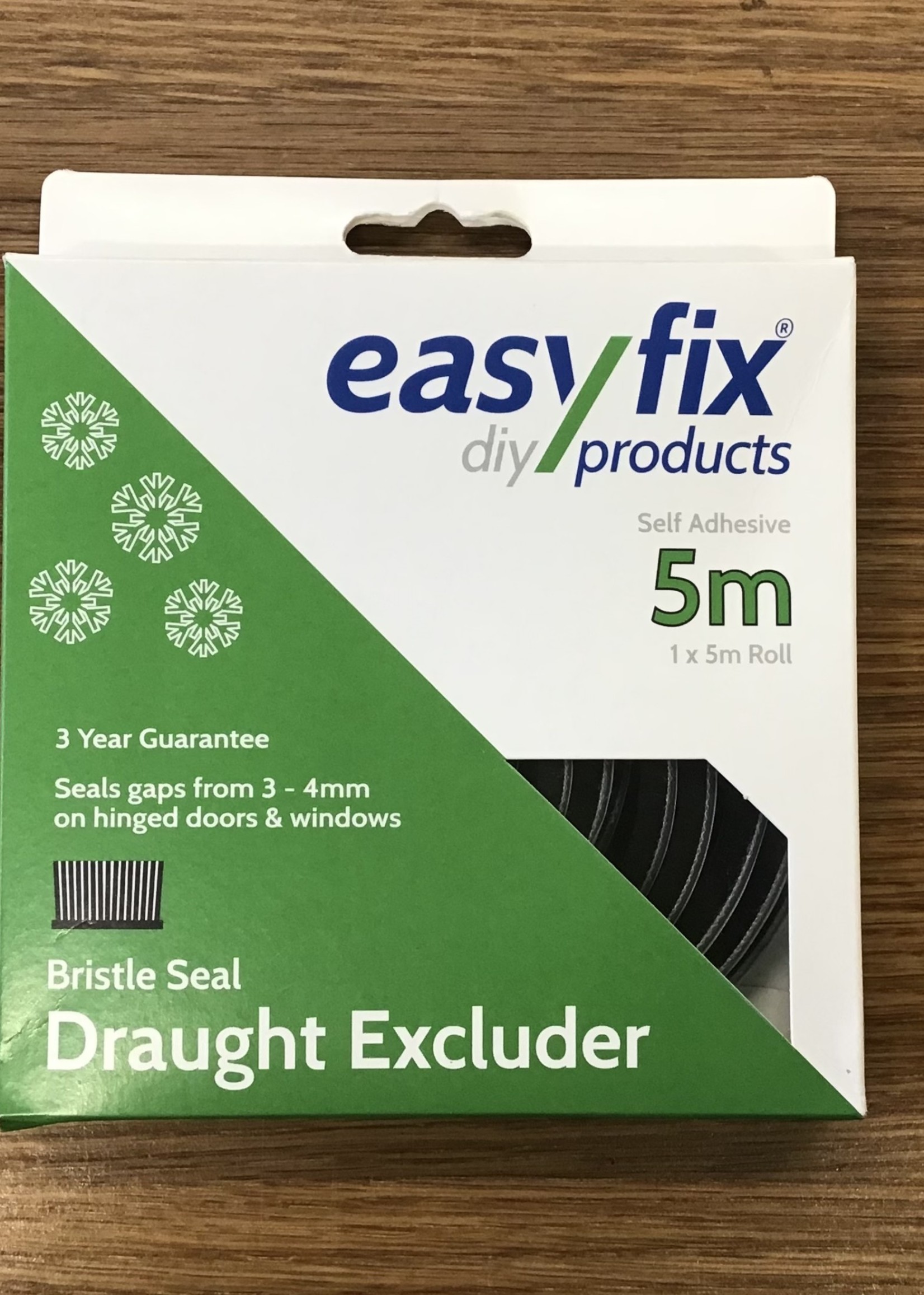 Easyfix Draught Excluder Bristle Seal Brown 5m