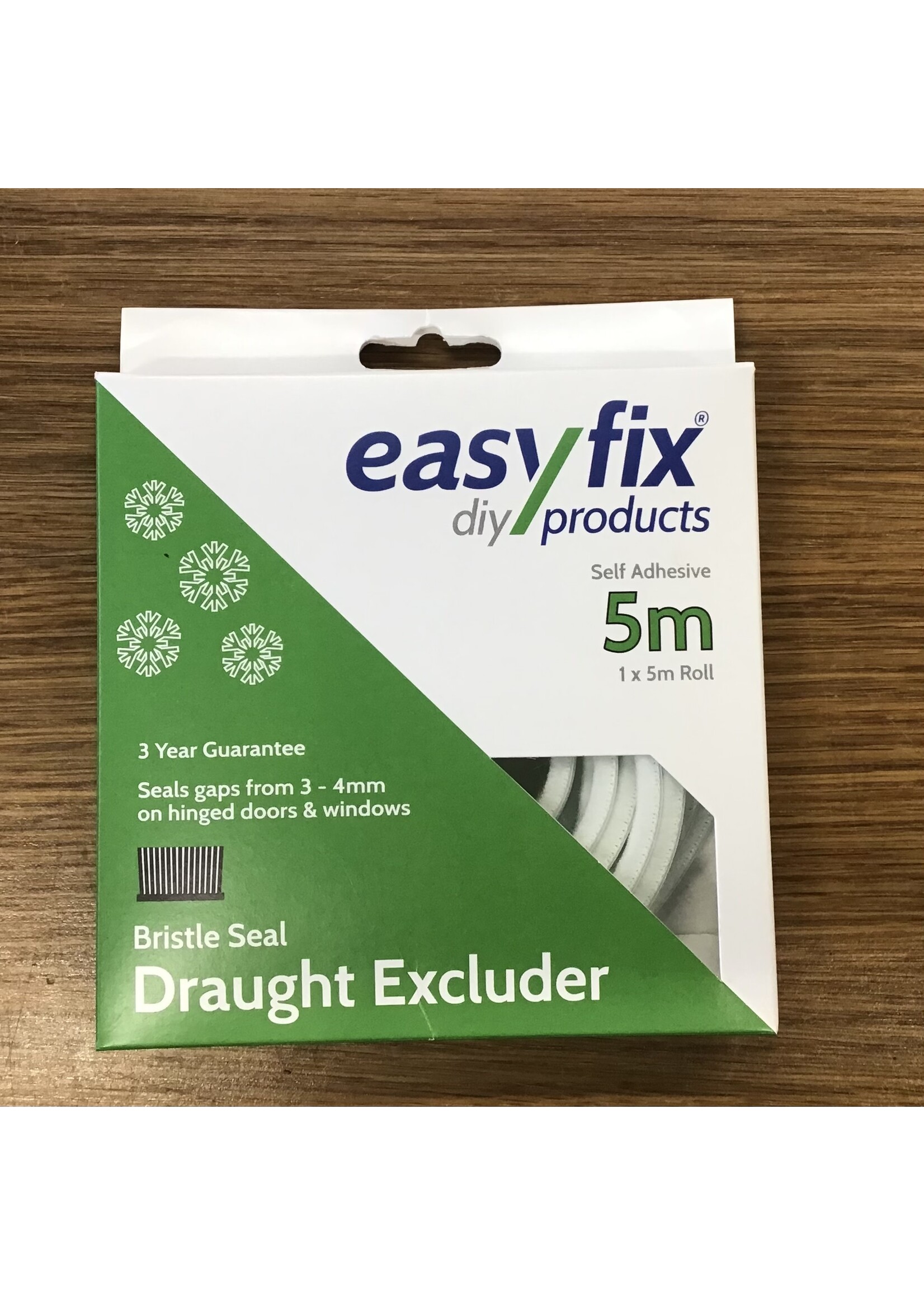 Easyfix Draught Excluder Bristle Seal White (L)5m
