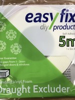 Easyfix Draught Excluder Standard Vinyl Foam White 1-3mm x 5m