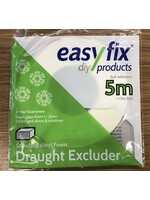Easyfix Draught Excluder Standard Vinyl Foam White 1-3mm x 5m