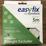 EPDM Rubber Draught Excluder P Strip White 5m