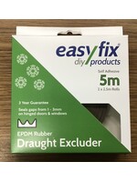Easyfix Draught Excluder EPDM Rubber E Strip Brown (L)5m