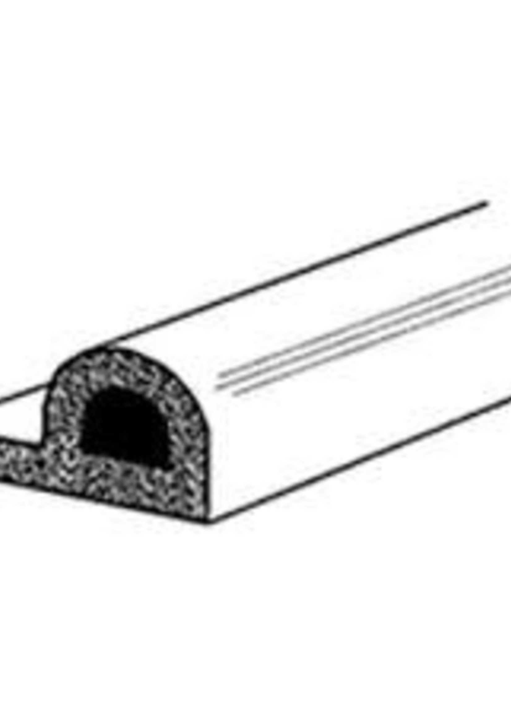 Easyfix Draught Excluder EPDM Rubber P Strip Brown (L)5m