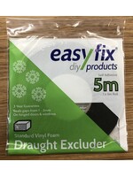 Easyfix Draught Excluder Standard Vinyl Foam Black 1-3mm x 5m