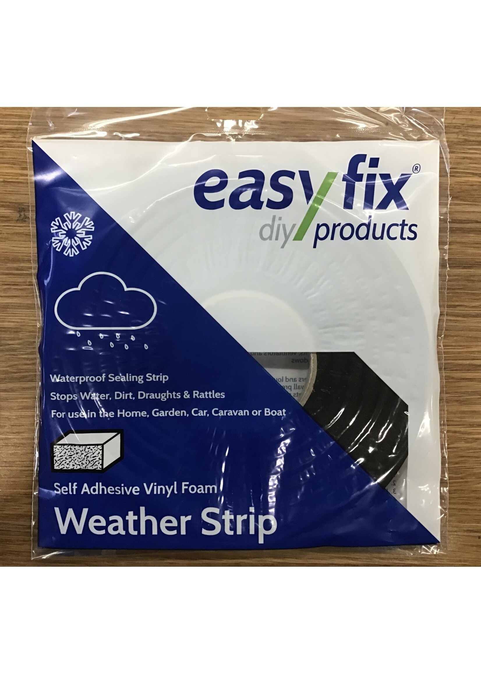 Weatherstrip Draught Excluder Black 3.5m