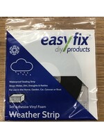 Easyfix Draught Excluder Weather Strip Black 2-4mm  (L)5m