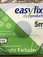 Easyfix Draught Excluder Deluxe Vinyl Foam White 3-7mm x 5m