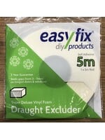 Easyfix Draught Excluder Super Deluxe Vinyl Foam White (W)3-7mm (L)5m