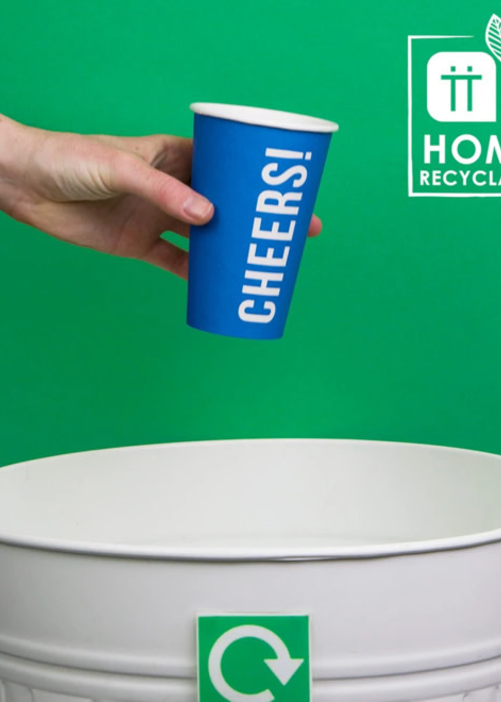 Talking Tables Recyclable Blue Cheers Eco Paper Cups, 8 Pk