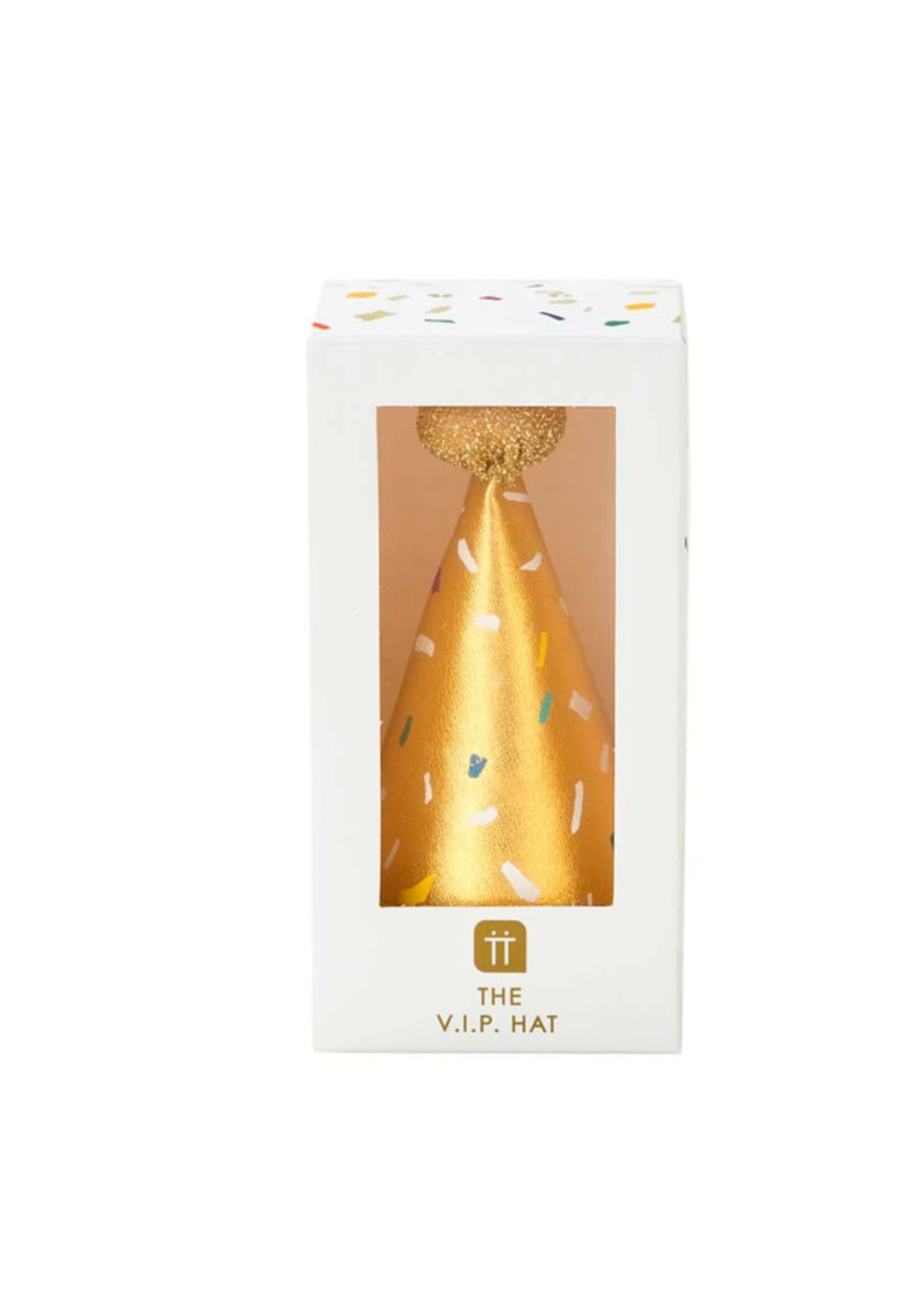 Talking Tables Gold Mini Party Hats With Pom Pom