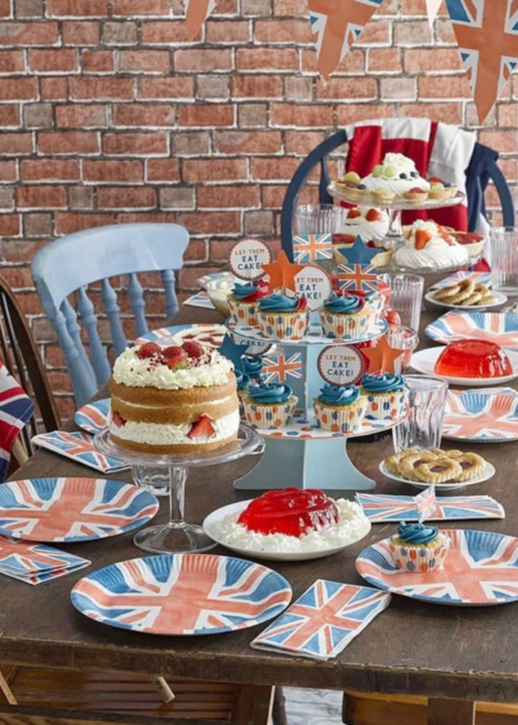 Talking Tables Union Jack British Eco Paper Plates 8 Pack