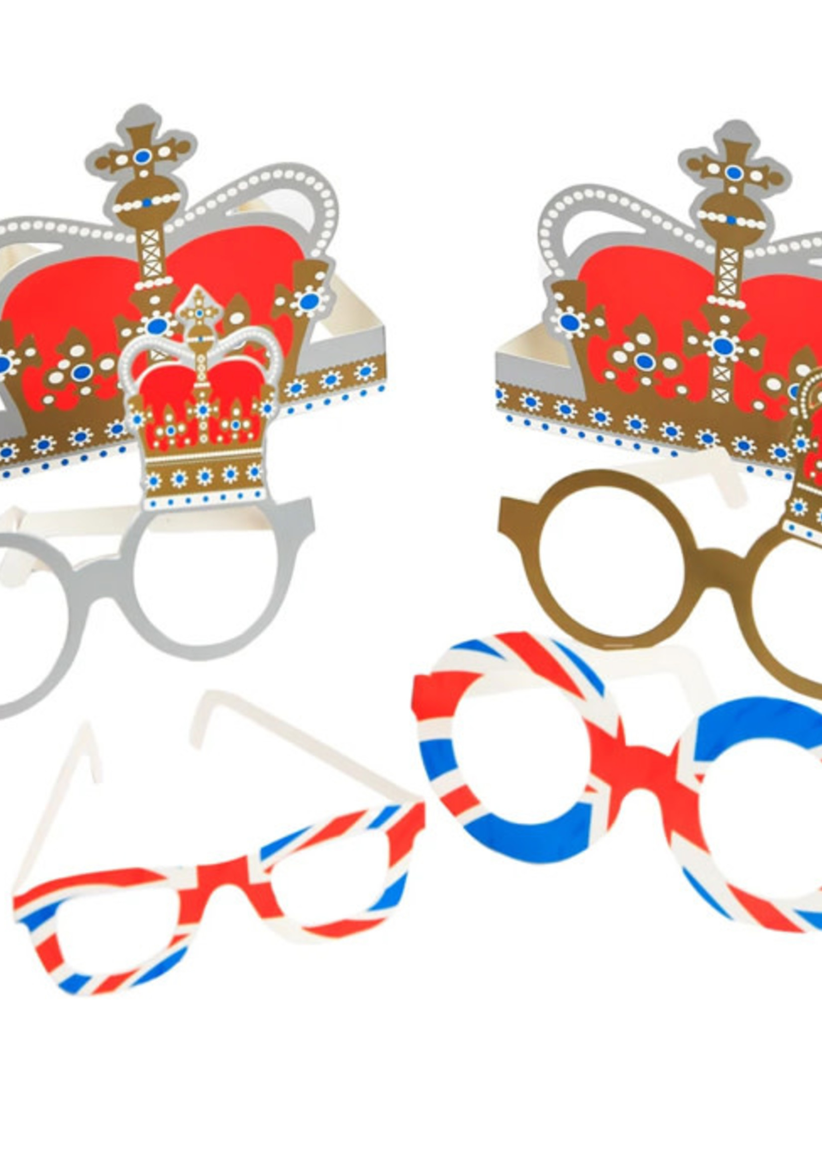 Talking Tables EX DISPLAY Union Jack Fancy Dress Glasses Eco - 5 Pack