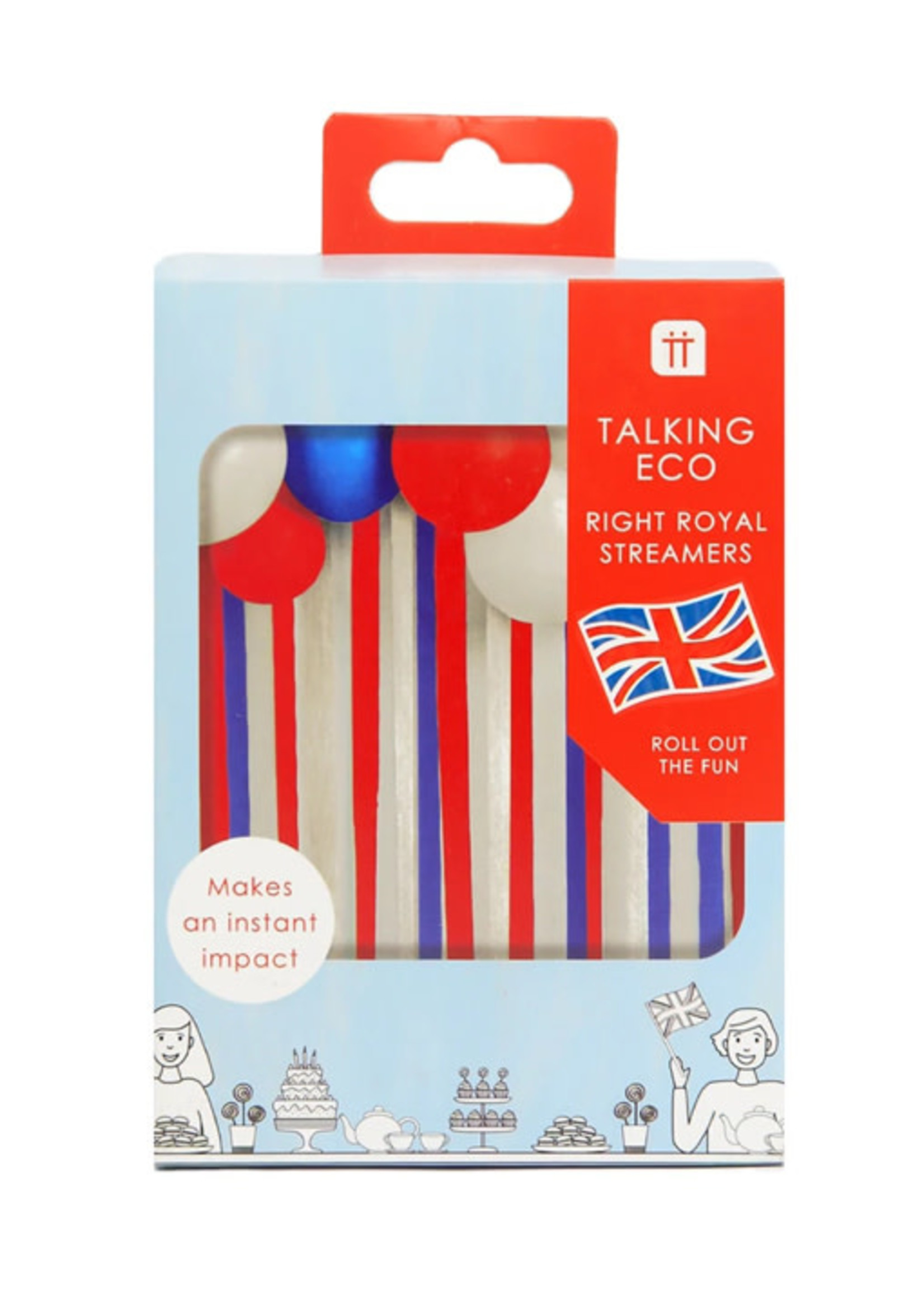 Talking Tables White and Blue Eco Paper Streamers