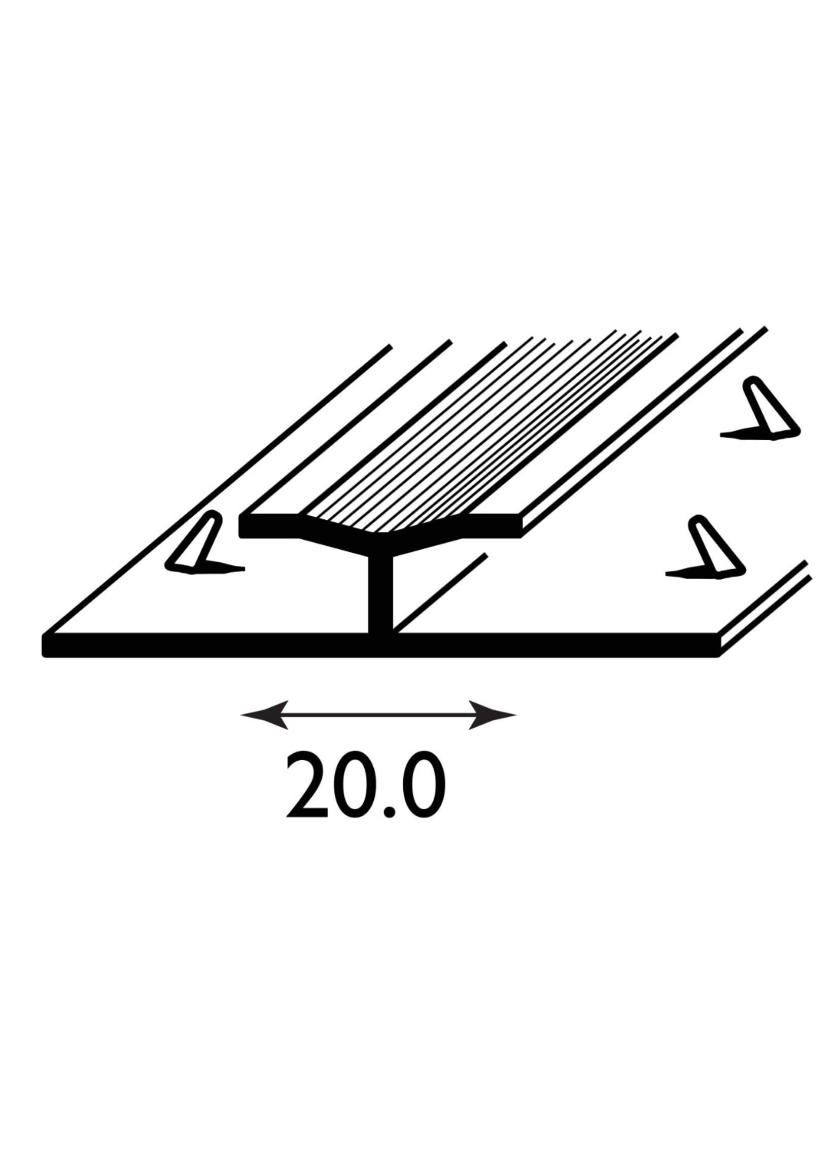 Easyfix Carpet Trim Double Edge Gold Aluminium 2.7m
