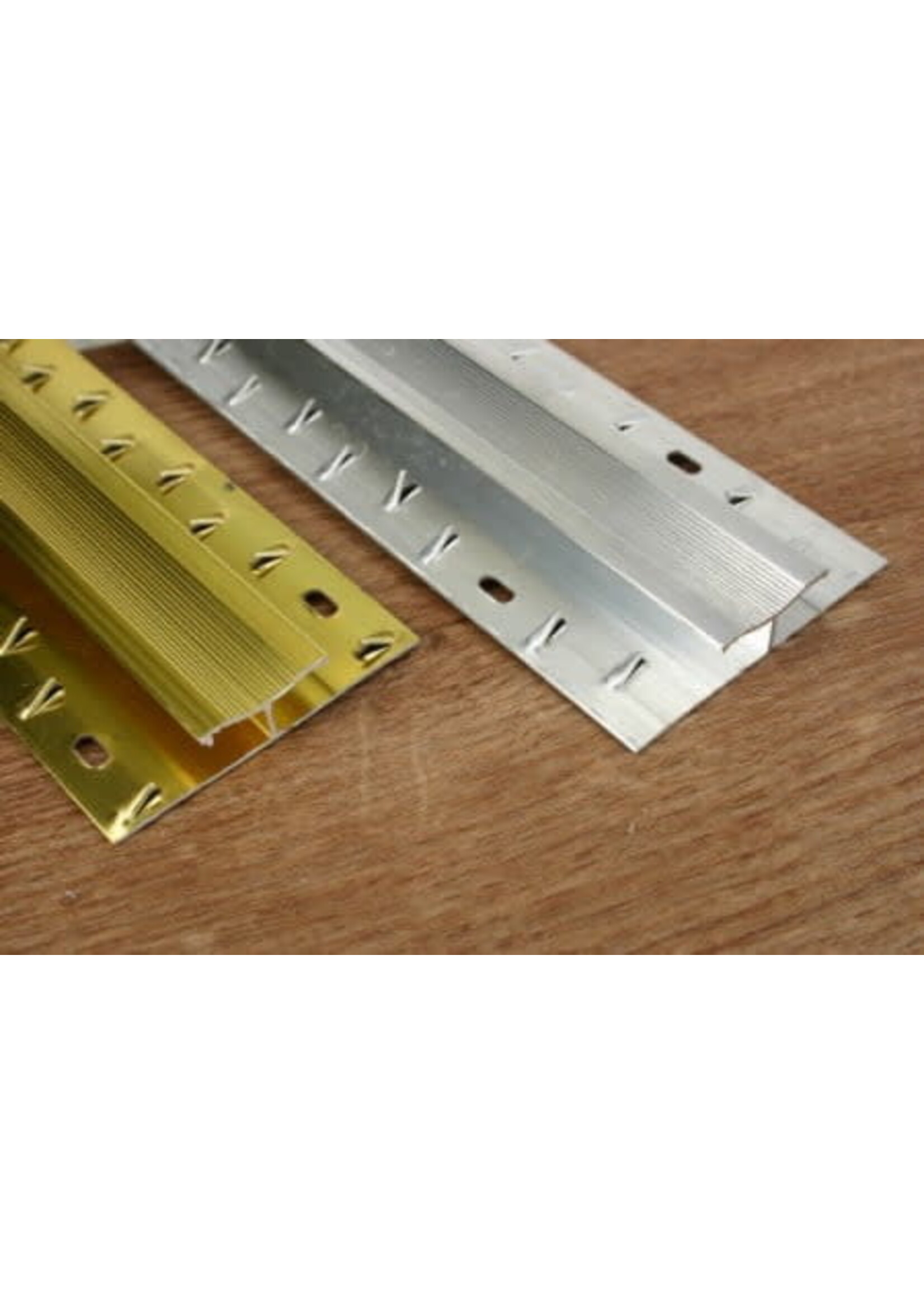 Easyfix Carpet Trim Double Edge Silver Aluminium 2.7m