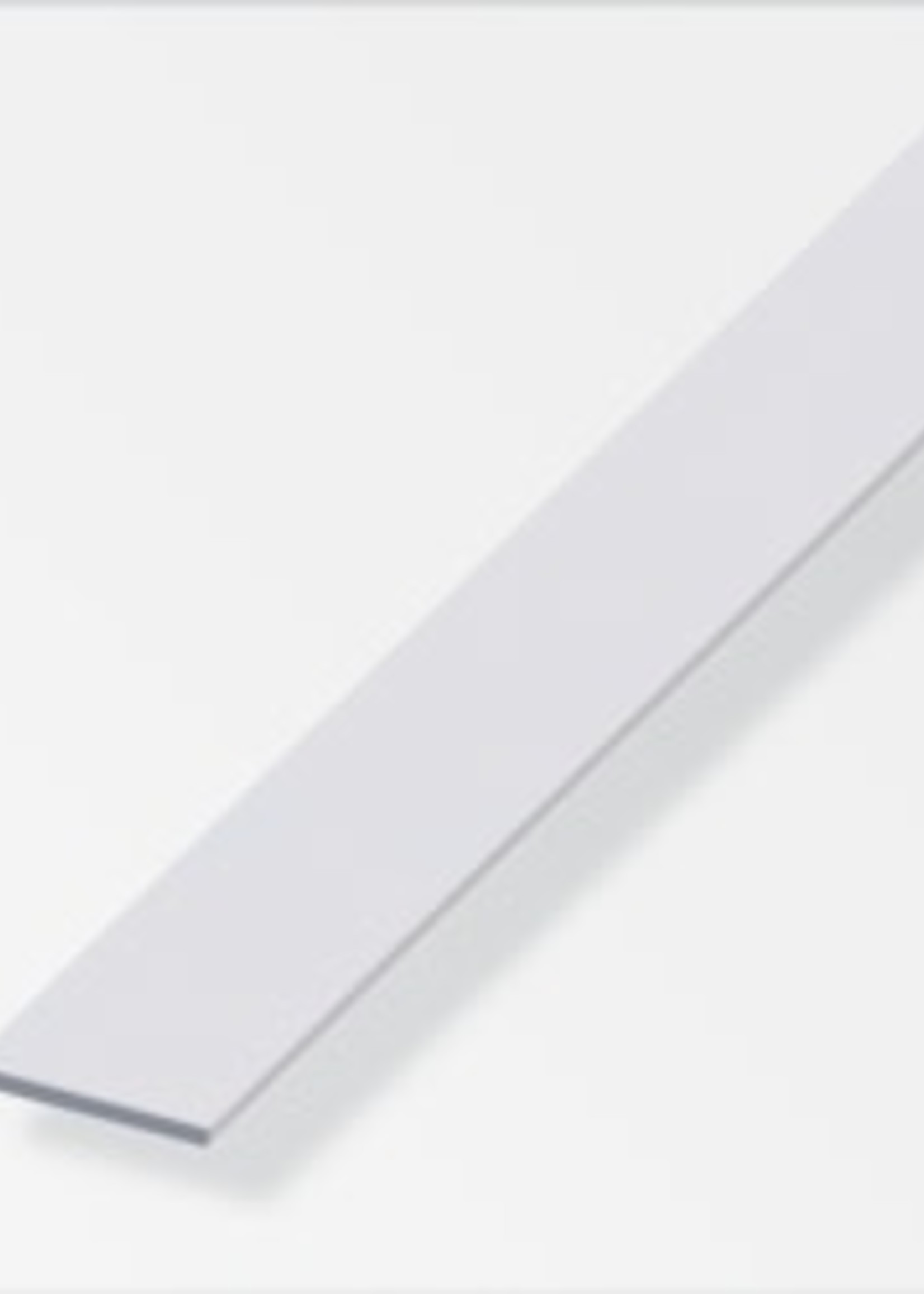 Easyfix Plastic Flat Bar White (W)25mm (L)2.44m