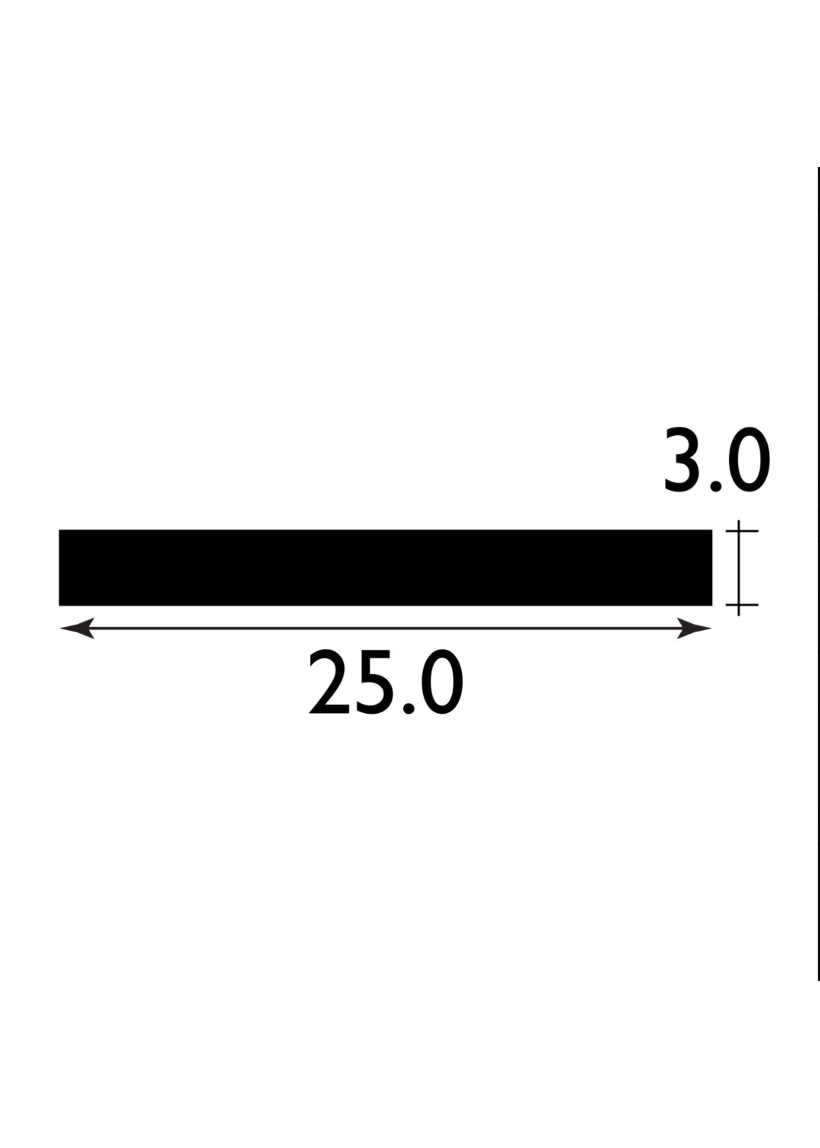 Easyfix Plastic Flat Bar White (W)25mm (L)2.44m