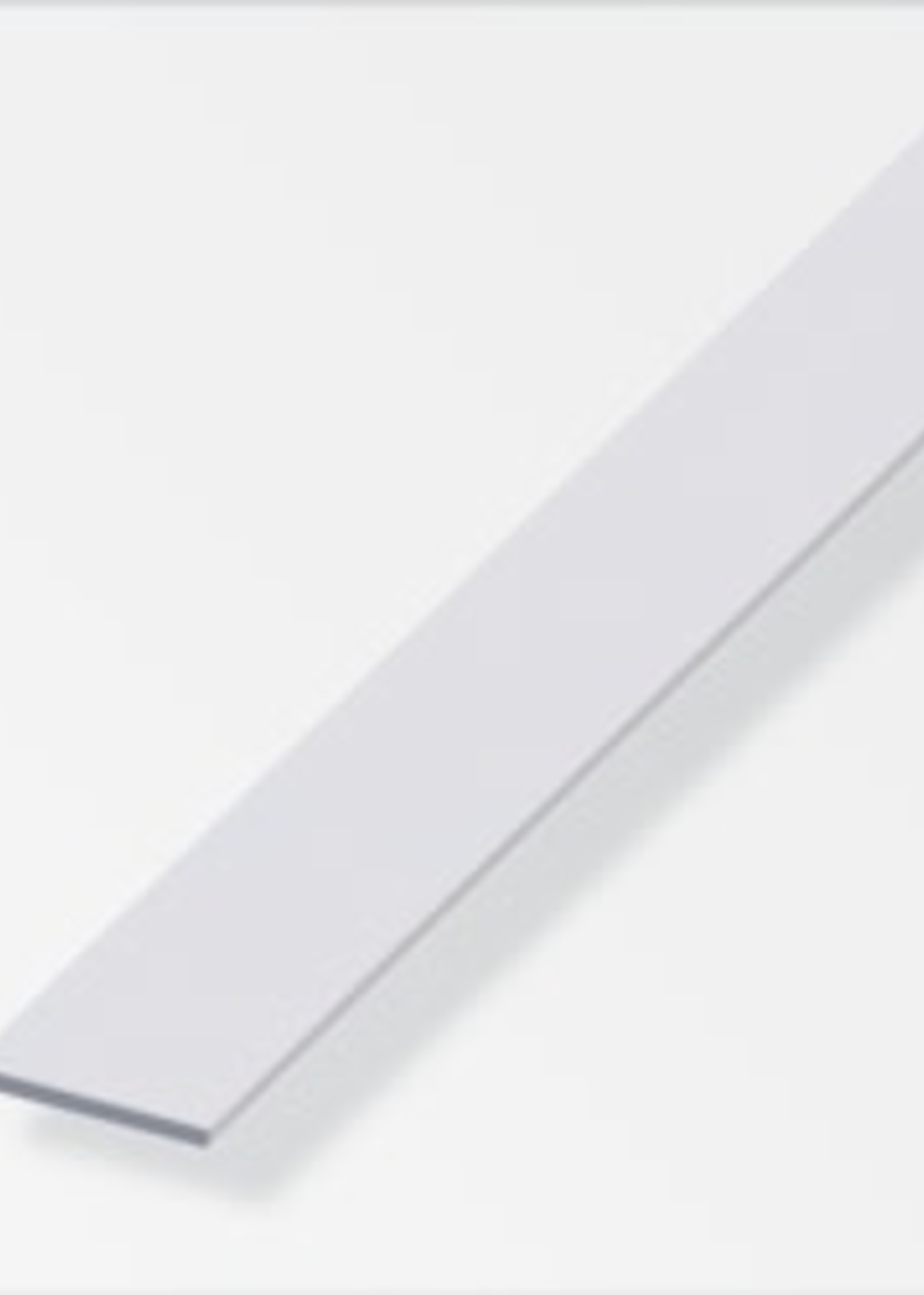 Easyfix Plastic Flat Bar White (W)38mm (L)2.44m