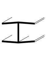 Easyfix Plastic H Section White (W)16mm (T)2.44m