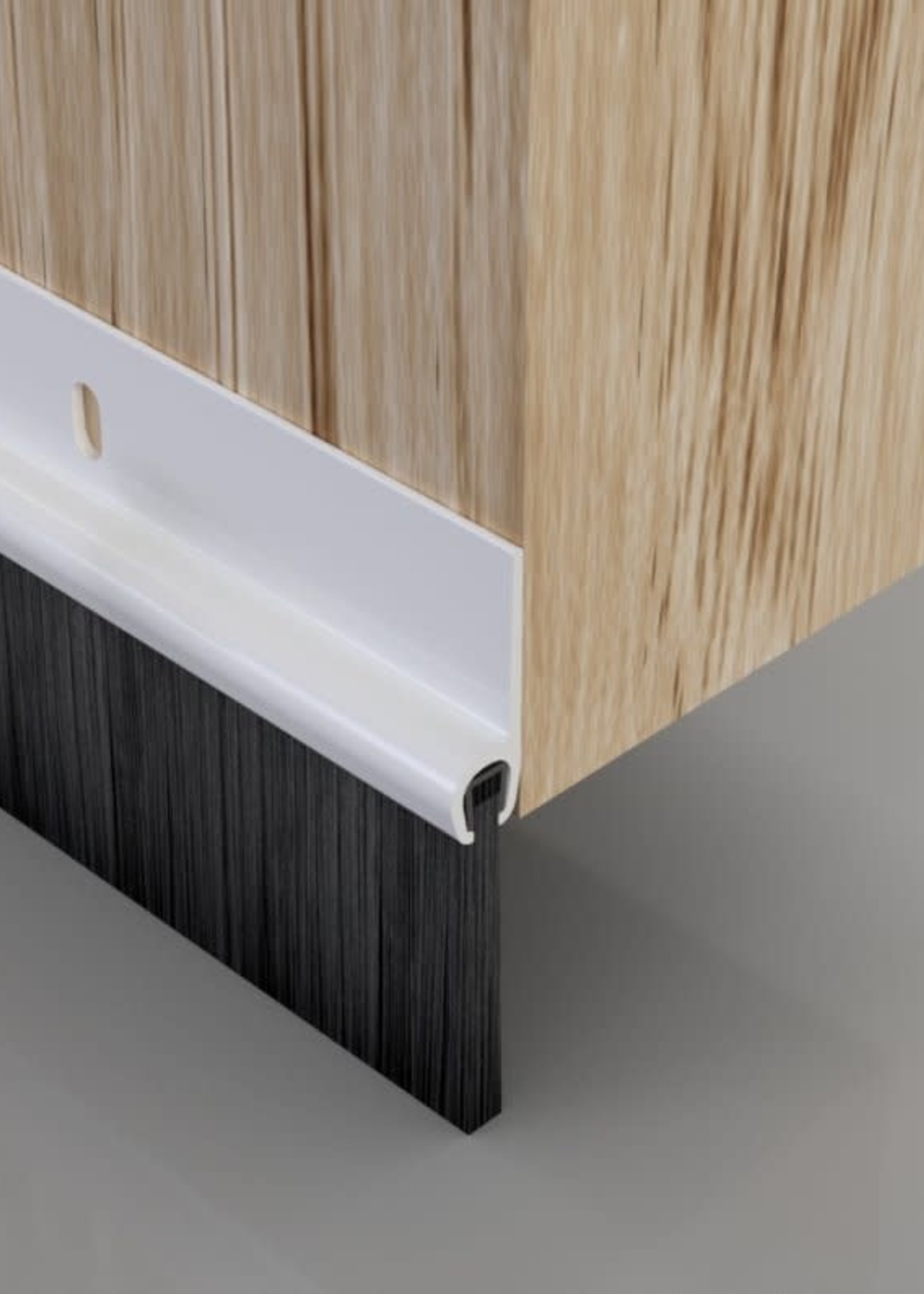 Easyfix Garage Door Brush Draught Excluder White (L)2.1m