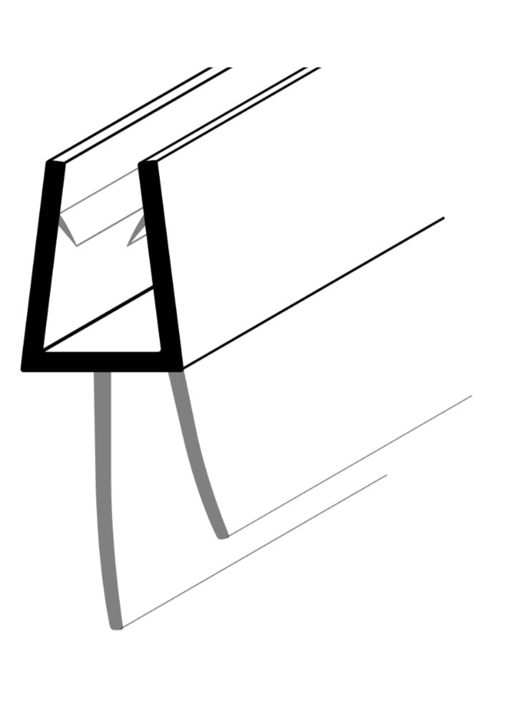 Easyfix Luxury Shower Seal Blade (W)4-6mm (L)1m