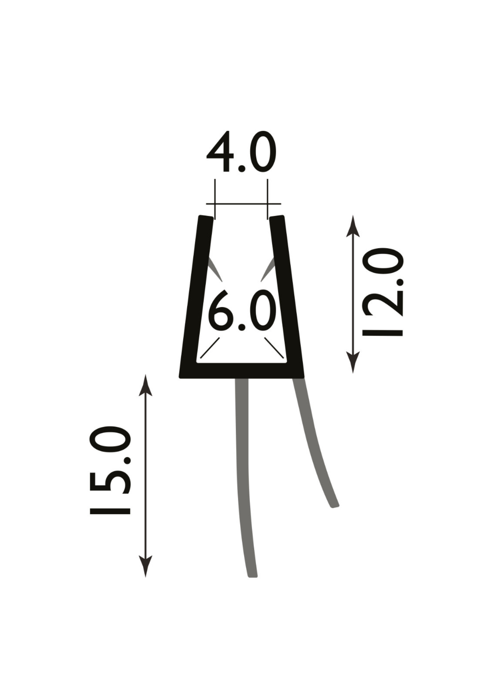 Easyfix Luxury Shower Seal Blade (W)4-6mm (L)1m