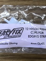 Easyfix Clipglaze Nylon Fixing Clips for Edging Strip 4mm 12 Pack