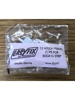 Easyfix Clipglaze Nylon Fixing Clips for Edging Strip 4mm 12 Pack